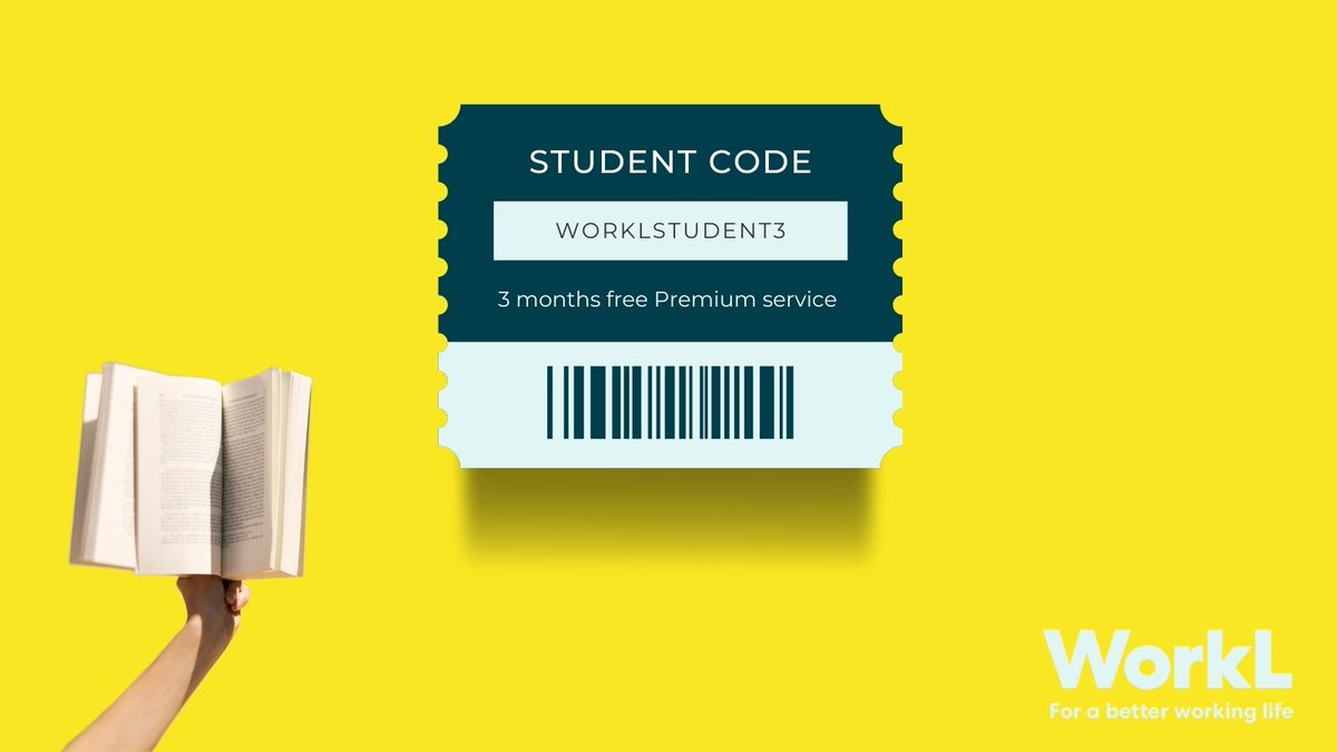 myworkL's tweet image. 📢 Calling all students! 

We are offering all students a FREE 3 month trial of our Premium service! Just pop the code in when signing up and you&apos;re good to go.

👉 WorkL.co 👈

#student #studentlife #studentcode #studentdiscount