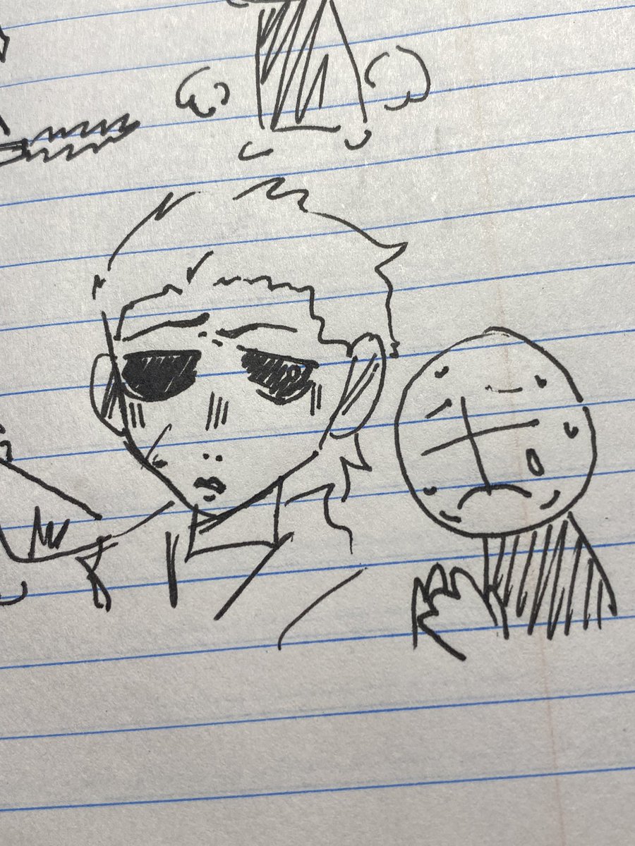 ghostfacefanb0y's tweet photo. michael myers drawing from a few days.
and a sad grunt begging michael not to kill him, lol
#michaelmyers #Halloween #sadnesscombat #madcomgrunt #michaelmyersart https://t.co/JiOMNnn4bt