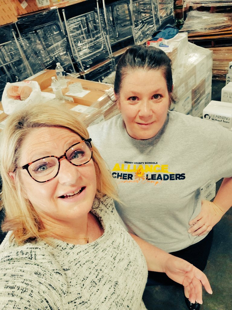 Leading4LEE's tweet photo. Making sure new elementary Writing resources are ready for teachers and students for the  #BestFirstDayHenry  #warehousefun @JMosleyPD https://t.co/S5pNZ2RF7X