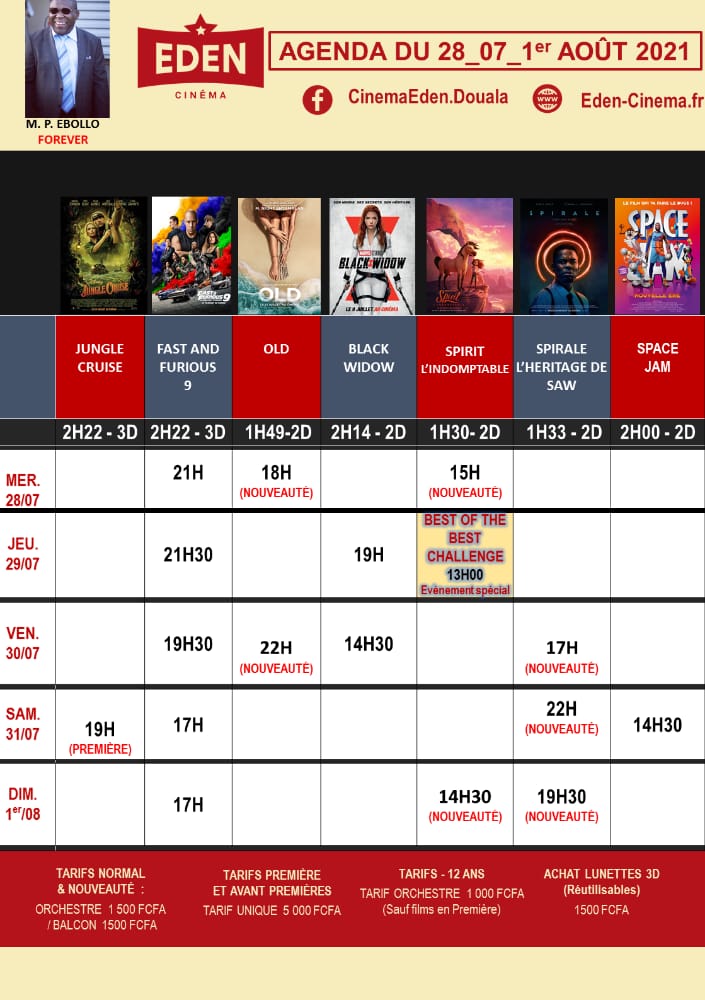 BenBAYOKE's tweet photo. PROGRAMME DE LA SEMAINE #CANALOLYMPIA & #CINEMAEDEN DOUALA BESSENGUE
#MOVIEADDICTED
#DOPE
#DOUALACESTLAPUISSANCE
#DCLP
#DLAOUT https://t.co/yjsptY7uhG