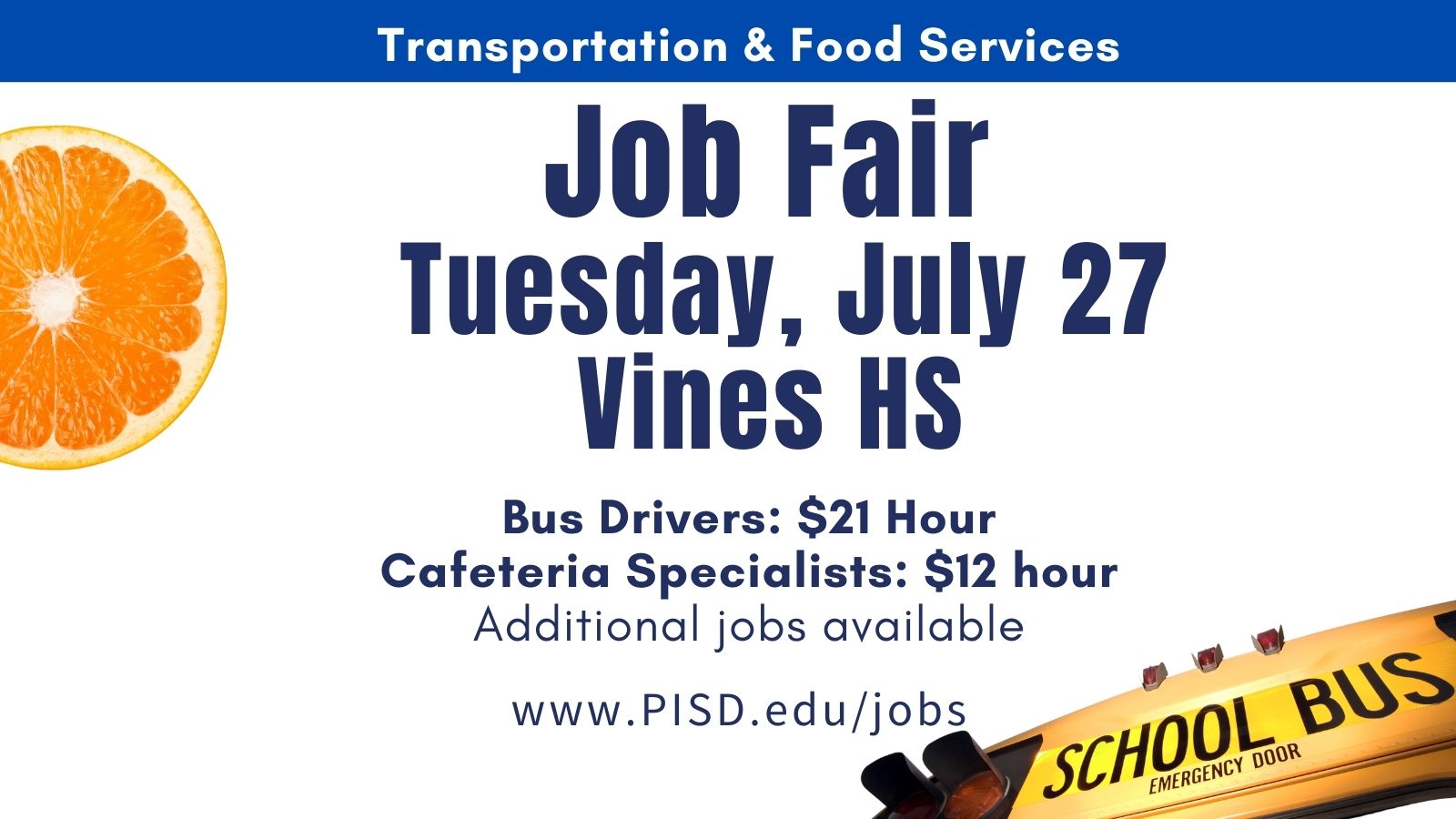 Plano ISD on Twitter "Join our Plano ISD food services or transportation teams. Attend our job