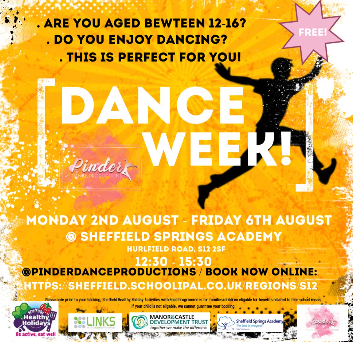 SSA pupils..... Fancy taking part in an amazing dance camp next week <a href="/springsacademy1/">Springs Academy</a> ?? Check out the flyer 👇 and get yourself signed up. It`s going to be brilliant. 🕺💃👍👌 <a href="/LinksSSP/">Links SSP</a>