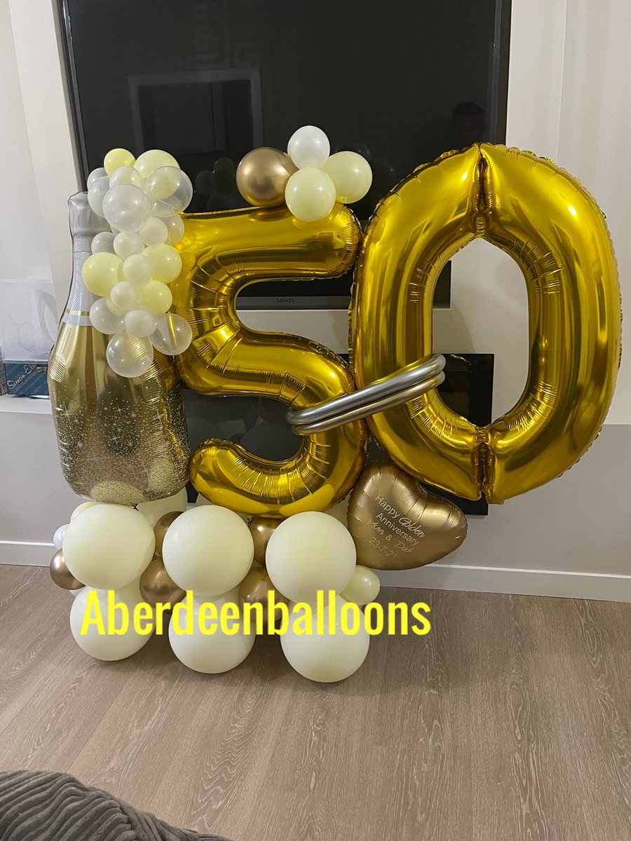 abdn_balloons's tweet photo. 💫 happy 50years married💍 to a special couple 💫

Loved surprising them with the huge golden theme display to celebrate 

5 decades of marriage that speaks for itself…..

Love from Aberdeen balloons 🎈 https://t.co/VKvo3POnwT