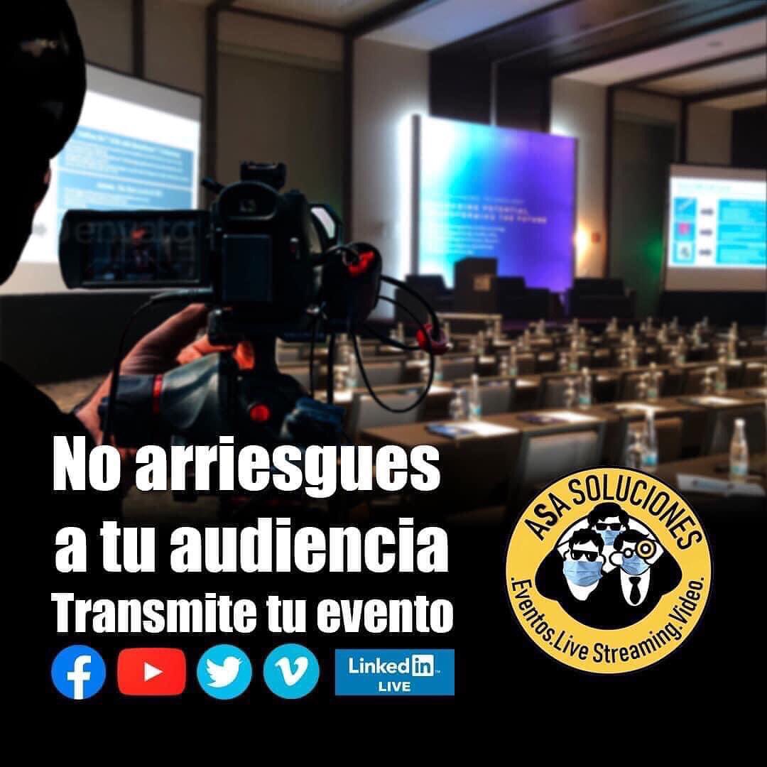 AyaSoluciones's tweet photo. 🔴 LIVE STREAMING #congresos #platicas #conferencias #escuelas #cursos #facebooklive #youtubelive #twitter #linkedinlive #vimeo #transmisionenvivo #ondemand #bajodemanda #capacitacion #inauguraciones #aniversarios #torneos https://t.co/am9zV54AHg