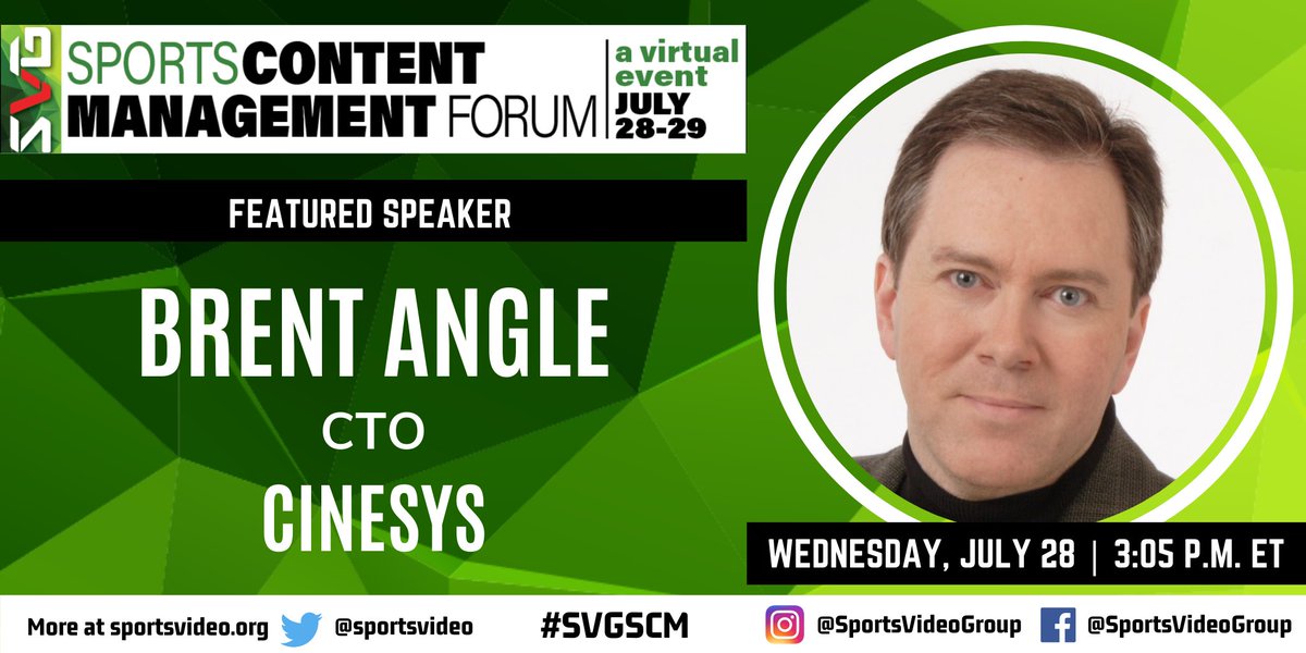 CineSysio's tweet image. Don&apos;t forget to register for the @sportsvideo Content Management Forum on July 28 – 29. Brent Angle will be speaking on Wednesday about #Cloud and on-premise  #storage ⤵️

#SVGSCM

bit.ly/3iK7pSu