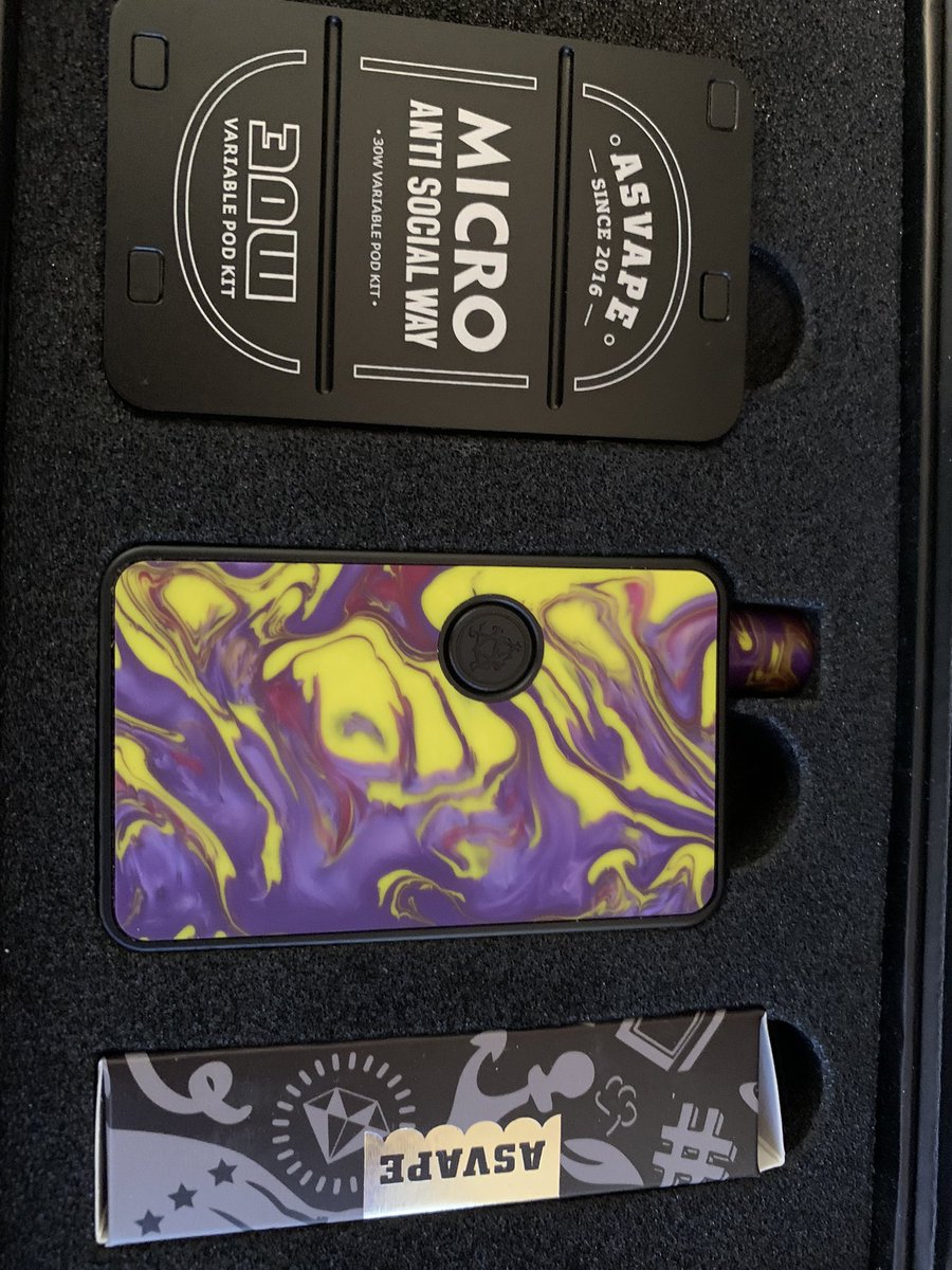EidolonEddy's tweet photo. The 2 new @ASVAPEOFFICIAL #MicroAIO mods I picked up today. Aren’t they #beautiful? https://t.co/8mopS2iqj2