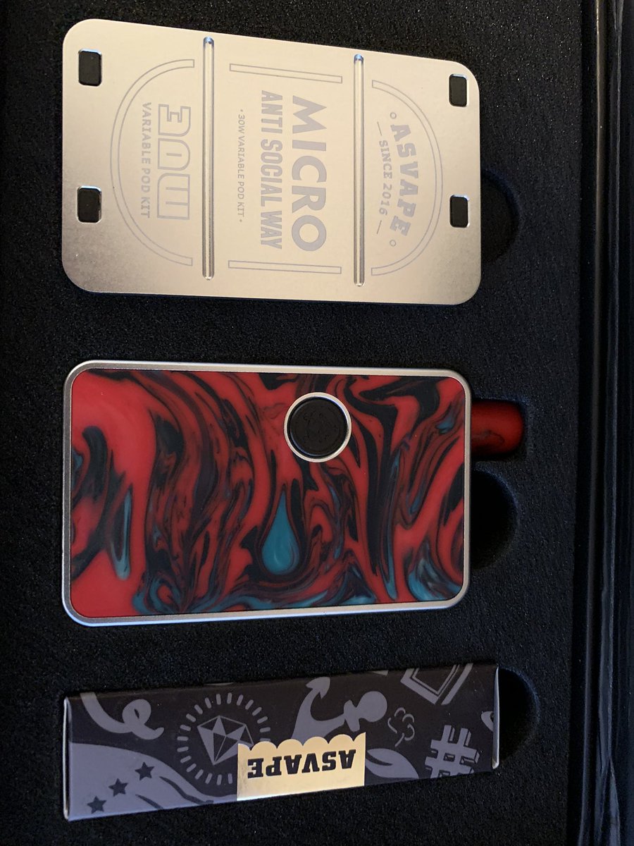 EidolonEddy's tweet photo. The 2 new @ASVAPEOFFICIAL #MicroAIO mods I picked up today. Aren’t they #beautiful? https://t.co/8mopS2iqj2