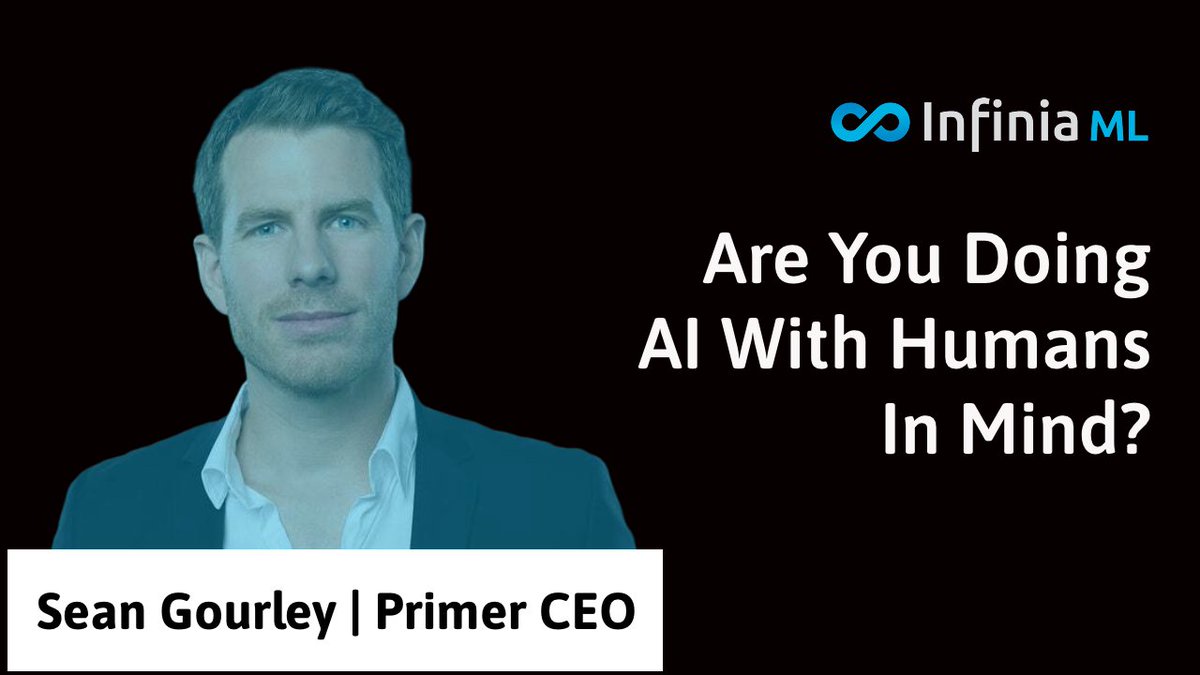 InfiniaMl's tweet photo. If you deploy AI and no one uses it, does it make an impact?

@primer_ai CEO @sgourley shares three AI user experience lessons on the latest #MachineMeetsWorld.

WATCH: https://t.co/oxyCunhvD0 https://t.co/259Xnrg2F1