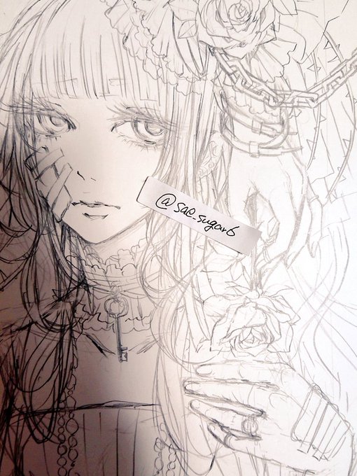 下書き三枚出来た👰 