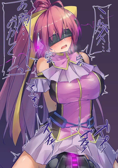 煌月( @tsugeko )さんのところの虚魂剣ラムダネロスRのリムアさん描きました。ラムダネロスのライダーギアえっちでした。 