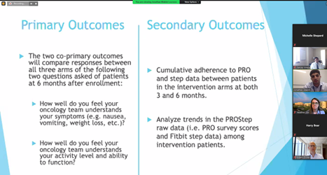 NRGonc's tweet photo. Primary and Secondary Outcomes of the #ProStep trial - @JJWakim #NRG2021 Digital Health Workshop https://t.co/Axth63aIfs