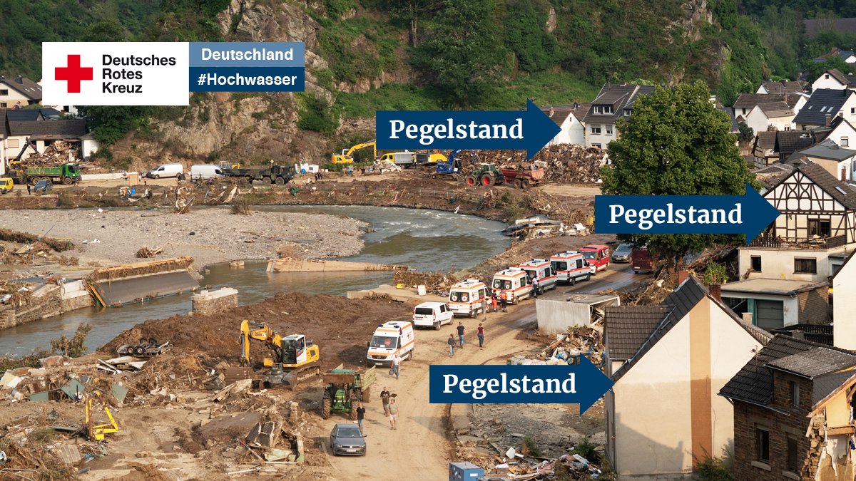 In den Unglücks-Gebieten stiegen die Pegel innerhalb kürzester Zeit an und überschritten die aktuellen Rekord-Hochwasserstände.

Manche Menschen vor Ort verloren ihr gesamtes Hab und Gut.

Die Psychosoziale Notfallversorgung des #DRK hilft bei der Aufarbeitung der Ereignisse.