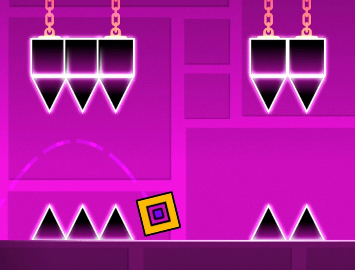 CuriousCreator1's tweet photo. #GeometryDash #GD #triplespike #BaseAfterBase You all think the triple is hard? I jumped over it first try. Pog. (also, i’m a mobile gd player) https://t.co/x8DXGKOOaA