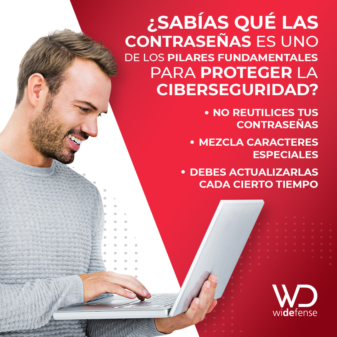 widefense's tweet photo. ¿Sabías qué alrededor del 85,5% de las contraseñas utilizadas serían utilizadas en más de un servicio?
Cambiar regularmente tus contraseñas y crear combinaciones puede bajar las posibilidades de una pérdida importante de datos.
#ciberseguridad #Noticias #Security #Widefense https://t.co/E5g4R3C1E7