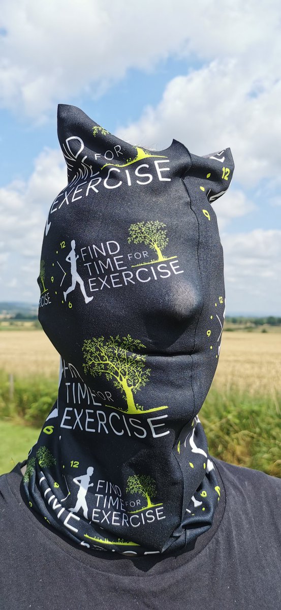 My online store will be open for business in August. As well as stocking my new book, there will also be the Find Time for Exercise neck tube. Just received this sample today from <a href="/Giraffe_UK/">GiraffeUK MultiWRAP</a>. I'm more than a bit pleased with it. #ExerciseBook #FitnessGifts #EveryMoveCounts