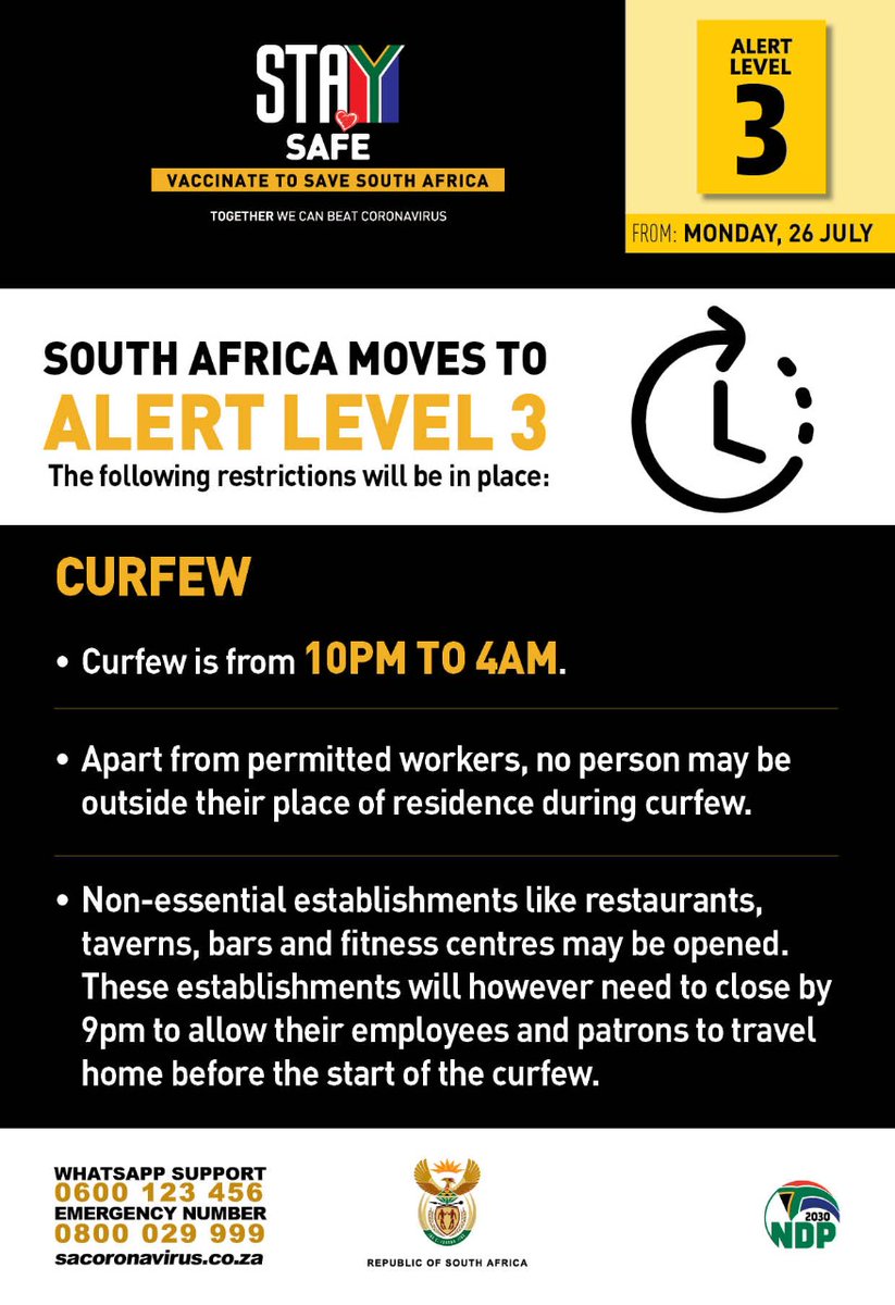 GP_CommSafety's tweet image. Curfew during #AlertLevel3 is from 10pm to 4am. #Covid_19 #FlattenTheCurve