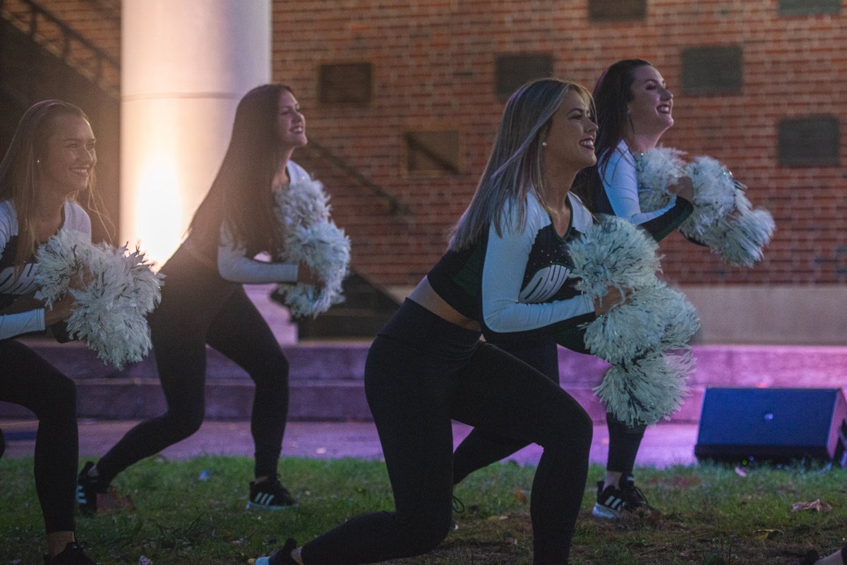 Dance team members perform at Yell Like Hell pep rally.