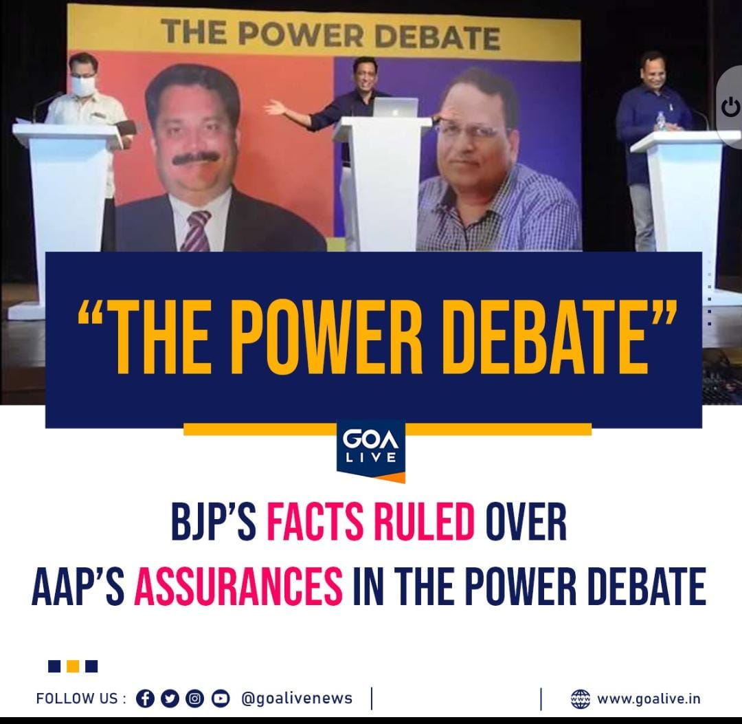 NavinRaikar's tweet photo. #Delhi Power Minister @SatyendarJain hinted he would surreptitiously bleed the Goan taxpayers to give free electricity to #Goa; that makes me think to remember a famous saying that "there is no free lunch in this world."

#ShutAAP

@CabralNilesh wins #Powerdebate https://t.co/Mgse29IAMT