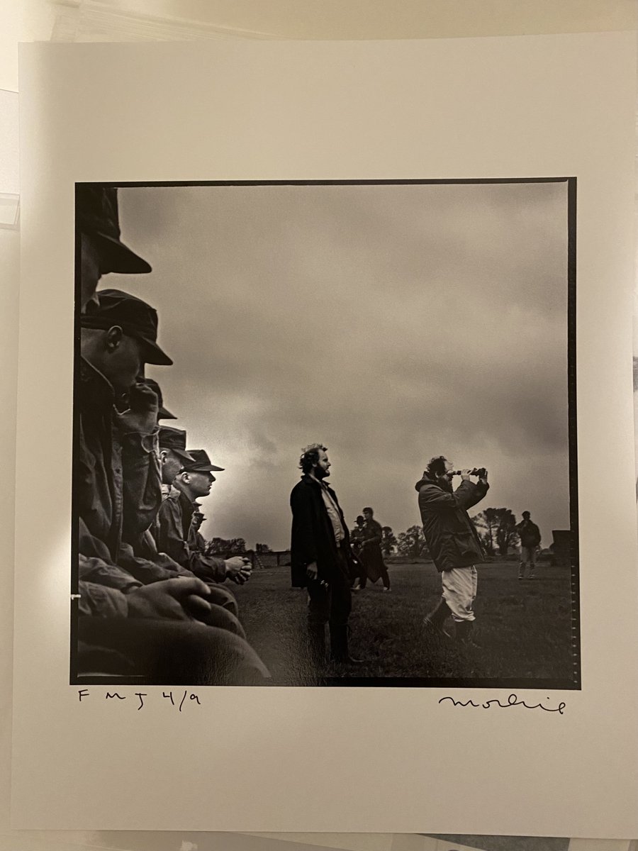 RETWEET by next Monday, August 2 for a chance to win this signed and numbered print of <a href="/StanleyKubrick/">Stanley Kubrick</a> from my <a href="/FMJDiary/">Full Metal Jacket Diary</a>. #KubrickDay #ModineMonday

Camera: Rolleiflex
Archival Pigment Fine Art Print
Limited Edition of 9 Prints (#4/9)
9" x 9" on 11" x 14"
fullmetaljacketdiary.com/store.html