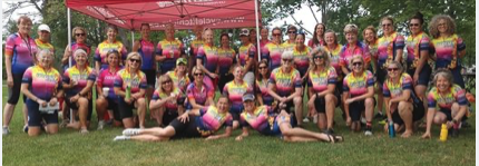 cyclefitchicks's tweet photo. If you were out riding on Sunday, you may have seen a lot of us riding too!  Celebrating 13 years of the CycleFitChicks in the Ottawa/Gatineau region.  What a fun group of people with whom to enjoy riding in this outstanding riding region.  Wave when you see us again! https://t.co/SsF3cE9Mjf