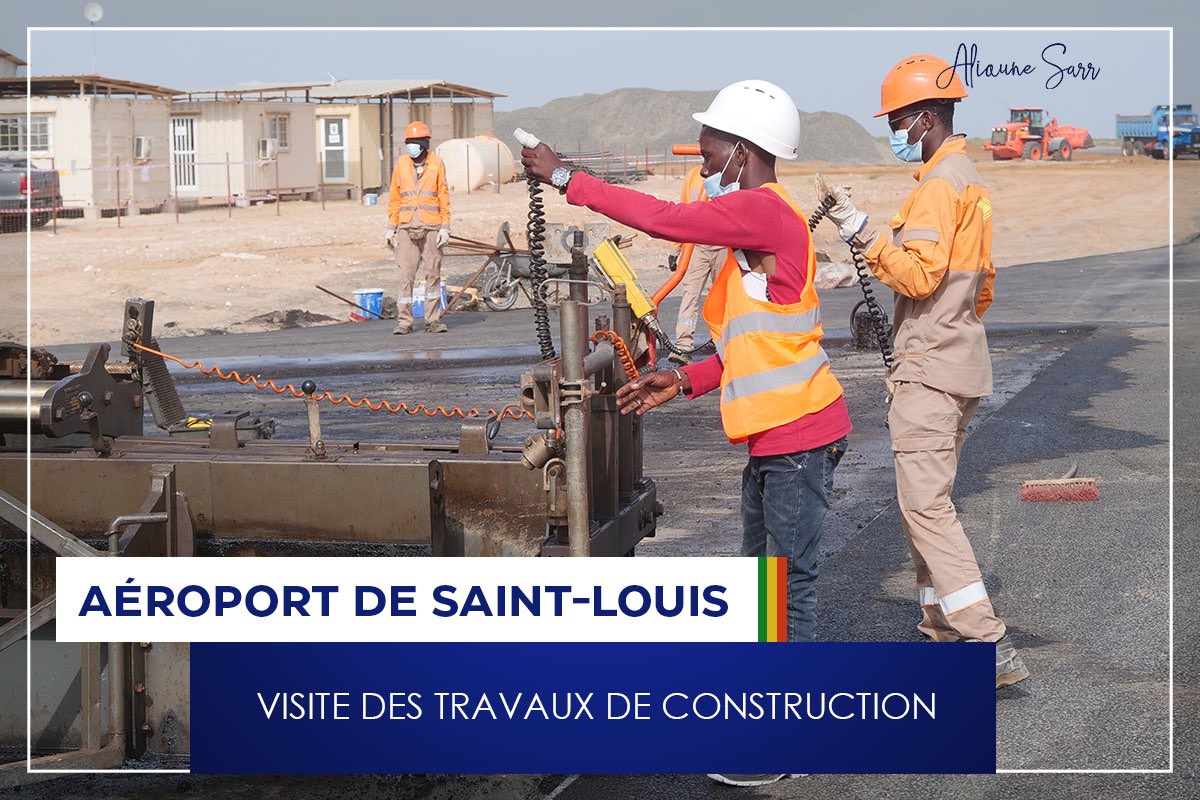 aliounesarr's tweet photo. J’ai effectué une visite du chantier de l’aéroport de Saint-Louis, ce lundi 26 Juillet 2021, pour constater avec satisfaction, le respect du chronogramme des travaux, dont la livraison est prévue à la fin de l'année.

#AliouneSarr https://t.co/p7uc9AOv51
