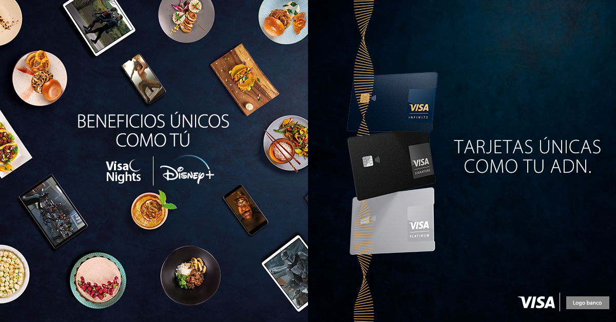 VisaGT's tweet photo. Para todos esos detalles que te hacen único, tu tarjeta Visa te ofrece diferentes beneficios para que disfrutes de noches y experiencias únicas como tu ADN https://t.co/jWUGBbIMAc