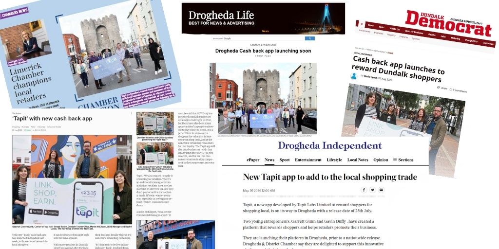 Plenty of great press and coverage - We are helping to connect local businesses and customers.....easilly and getting great reviews. #droghedaindependent , <a href="/droghedaleader/">Drogheda Leader</a>,<a href="/DundalkDemocrat/">Louth Live Dundalk Democrat</a> <a href="/argusnews/">The Argus Dundalk</a>.  @DroghedaLife, <a href="/thetownalkmaar/">thetalkofthetown</a>
Great support to us #LouthChat #TapitRewards