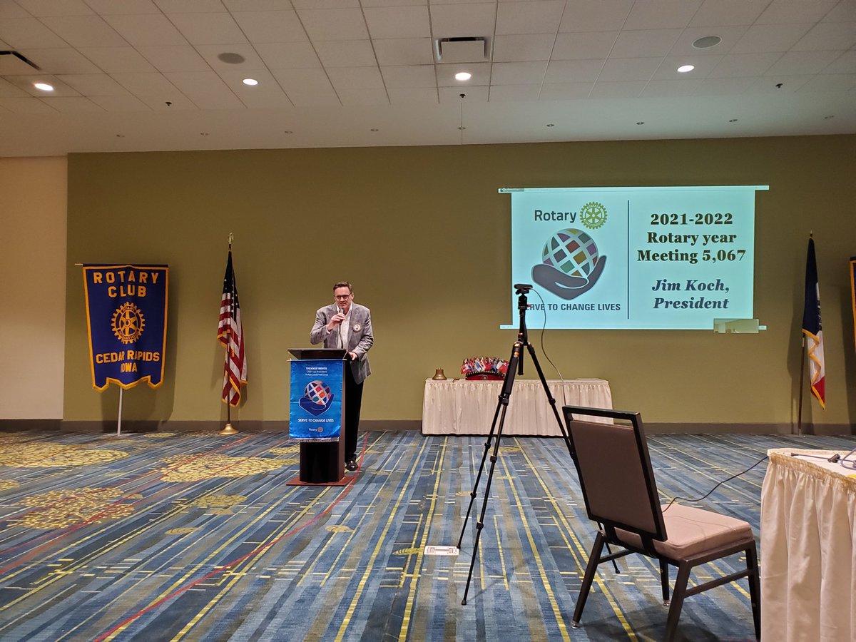 Robin_Tucker's tweet photo. @RotaryCR meeting today as @IowaSOS Paul Pate is our program
Today's invocation key word: openness of wonder, to say "WOW" from time2tim
#RIP Rotarian Steve Ovel, 42 year #Rotary member
Steve lived by the motto: Service above  Self ...
Clearly found "Wow" in his life experiences https://t.co/IdleuGyPWw