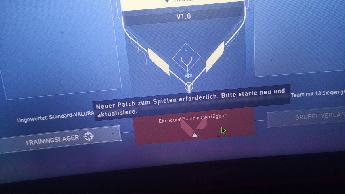 Ich war gerade range in valo und wenn es danach wieder nicht geht....