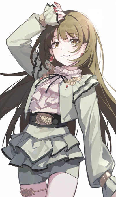 #シャニマス #七草にちか生誕祭2021 
遅れちゃってごめん!!!にちかちゃん誕生日おめでとう🎂🎂🎂
いつかステージで君の心からの笑顔が見られますように 