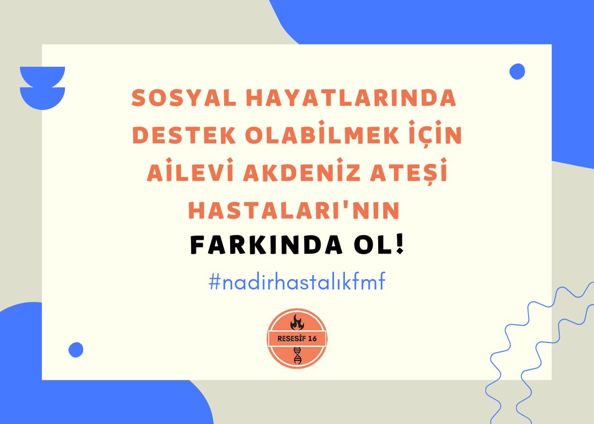 menovse's tweet photo. #nadirhastalıkfmf @resesif16
Ülkemizde yaygın bir nadir hastalık olan Ailevi Akdeniz Ateşi'nin farkında olmalıyız çünkü; https://t.co/1akYD3HqHg