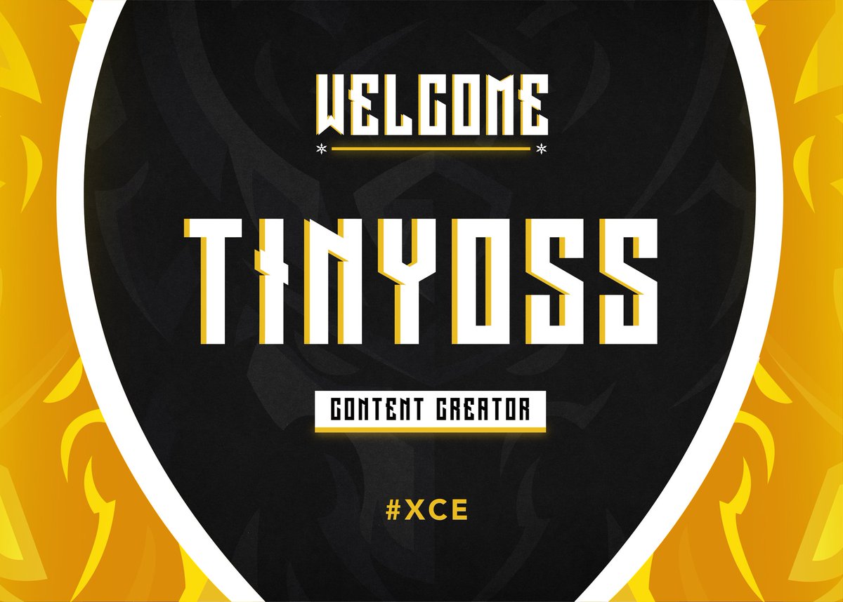 EXCONTRA's tweet photo. We are excited to announce @Tinyoss_Gaming has joined the #XCEfam as a content creator. We are happy to have you with us and look forward to the future together. 

#XCE 💛 https://t.co/9SxMjgdqpY