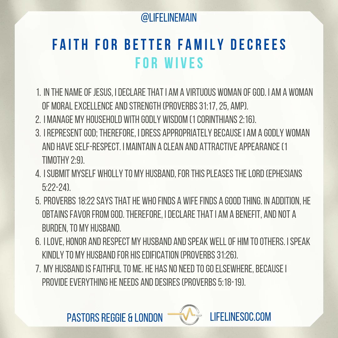 lifelinemain's tweet photo. Keep the Word over you and your family and declare these things daily! 
@ReggieRoyal @LondonCRoyal 
#lsoc #bettertogether #family #faith #Bible #wisdom https://t.co/RLIL2ecLca