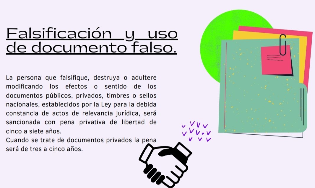DealJuridico's tweet image. Sabías que en nuestro #COIP se establecen los delitos contra la fe pública, dentro de estos tenemos la #falsificación y uso de #DocumentoFalso.
Si necesitas una asesoría escríbenos @DealJuridico 
#Ecuador #Delitos