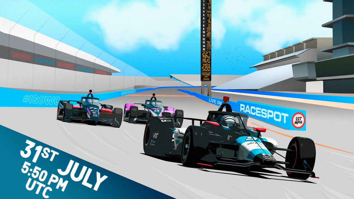 For one final time in 2021, it's race week! 500 miles left and while <a href="/ValtteriAlander/">Valtteri Alander</a> has clinched the title, there is still plenty to play for in the championship as well as $875 in the ISOWC 500 purse. Join <a href="/RaceSpotTV/">RaceSpot TV</a> this Saturday for it all!

#iRacing | #eSports | #ISOWC