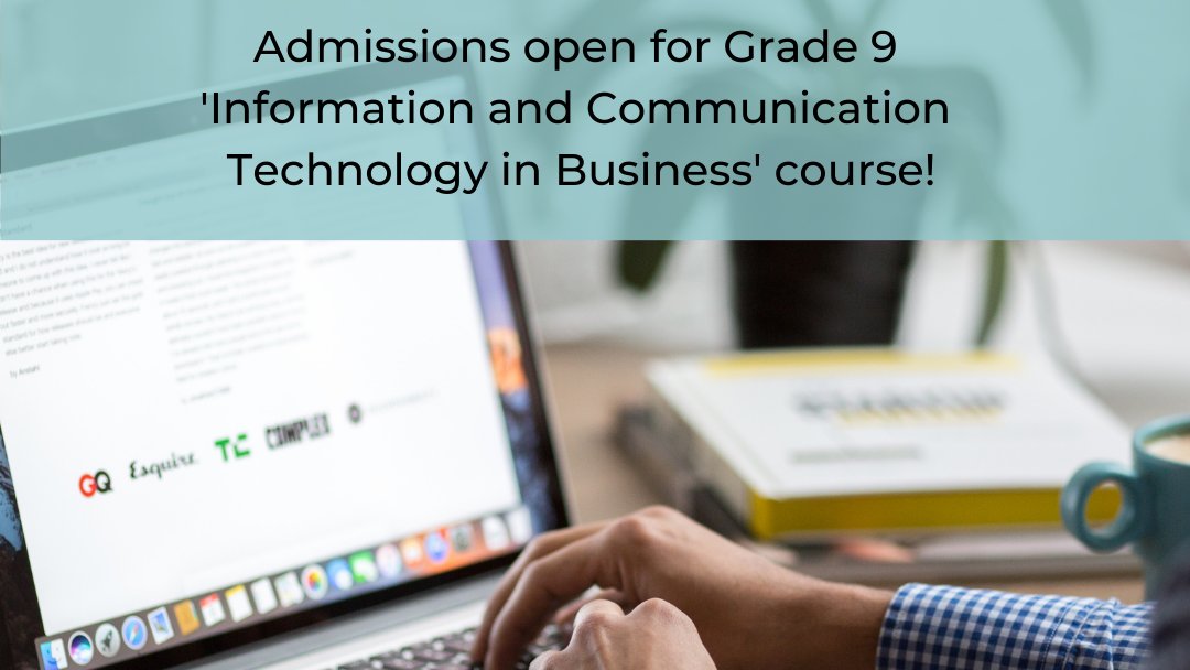 The Grade 9 'Information and Communication Technology in Business' course builds a foundation for further studies in business and helps students develop the business knowledge and skills they will need in their everyday lives.
To apply, visit: iceducation.ca/course/informa…