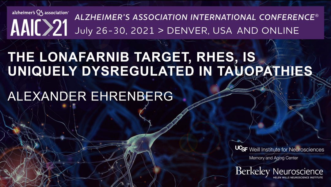 I'll be presenting some neuropathologic work on dysregulation of the Ras-GTPase, Rhes, across neurodegenerative proteinopathies at #AAIC21 tomorrow! The talk (2-HO-11) will be in-person and webcast to online attendees at 1pm MT. <a href="/ISTAART/">ISTAART</a> <a href="/UCSFmac/">UCSF MAC</a>