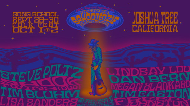 stevepoltz's tweet photo. I’ve started a little FolkFest and SongSchool in Joshua Tree, CA Sept 28 through Oct 2. Camp under the stars. Or…  get a hotel or Air BnB. It all takes place on the beautiful site of @jtmusicfest It’s called BaHOOTenzie!
Details + Tickets --> https://t.co/hxPljKkdwv https://t.co/71gJvVfCTh
