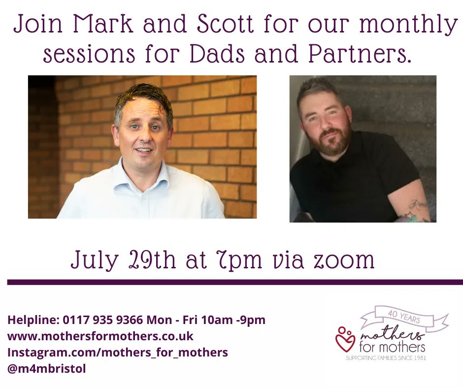 m4mbristol's tweet photo. Join @MarkWilliamsFMH and @ScottMair9 on Thursday 29th July, 7pm on zoom #howareyoudad https://t.co/jGJs3xdC3K