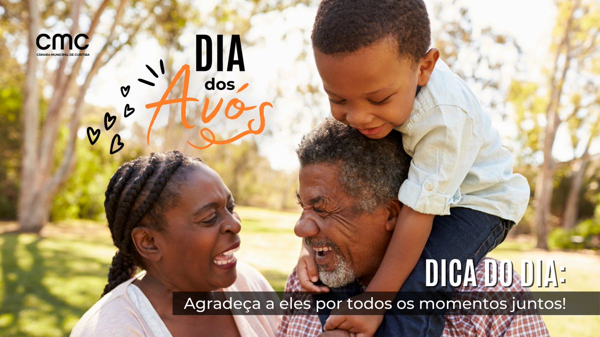 CamaraCuritiba's tweet photo. ❤️ Os netos guardam na memória e no coração cada momento junto com os avós. Já agradeceu a eles por todo esse amor que transbordam? Corre lá que dá tempo!
#vcnacmc
#diadosavós
#avós
#avôs
#melhoridade
#idosos
#exemplodevida
#terceiraidade https://t.co/oLZKspduk6