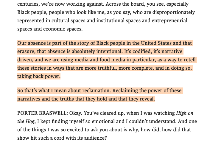 _Narrative's tweet photo. Such a great conversation w/ @isawstephen &amp; @Porter_Braswell about stories and power and race and food. And how we can underestimate the impact of stories and the narratives they create or sustain. In part b/c stories are constant and codified. 

https://t.co/z8QLlrJP4z https://t.co/bSGjEzOxvo