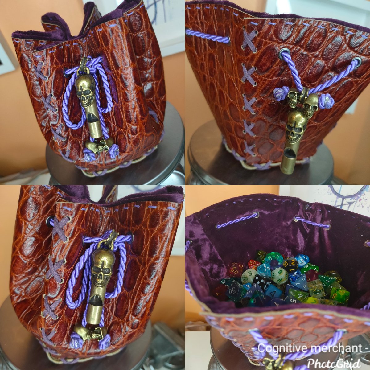 A Dice Bag a day till <a href="/UKGamesExpo/">UK Games Expo</a> !
This one is definitely for a Necromancer calling forth his minions. 

#dnd #dnd5e #TTRPGs #ukge #dicebags #dicegoblin #handmade
