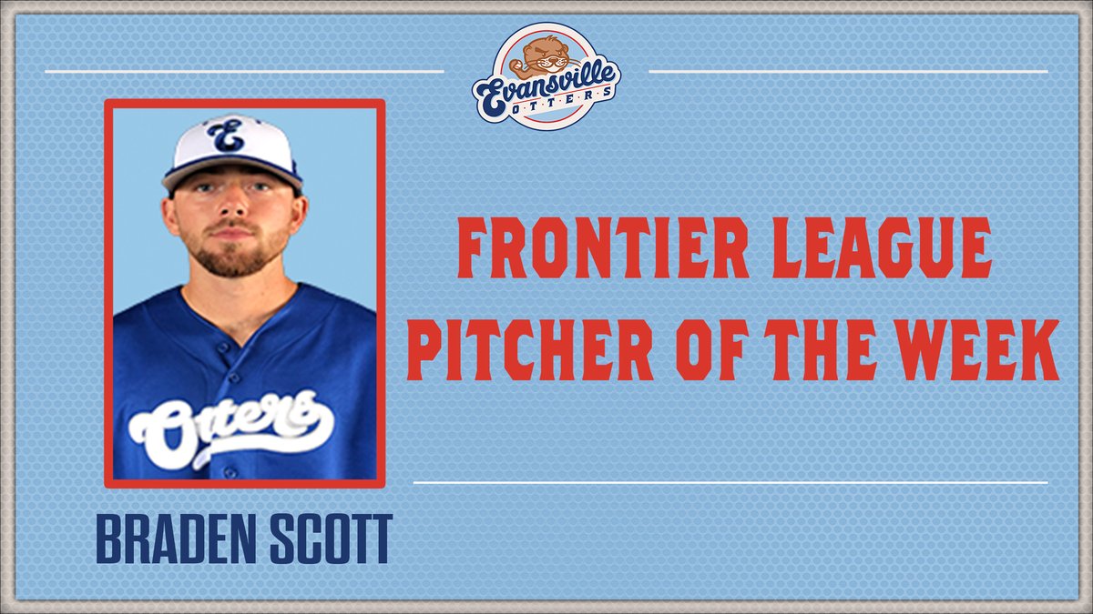 Evansville Otters (@evilleotters) on Twitter photo Congratulations to Evansville Otters pitcher Braden Scott for being named the <a href="/FLProBaseball/">Frontier League</a> Pitcher of the Week!
🗞️evansvilleotters.com/news-home?nID=…
#LetsGoOtters🦦 Congratulations to Evansville Otters pitcher Braden Scott for being named the <a href="/FLProBaseball/">Frontier League</a> Pitcher of the Week!
🗞️evansvilleotters.com/news-home?nID=…
#LetsGoOtters🦦
