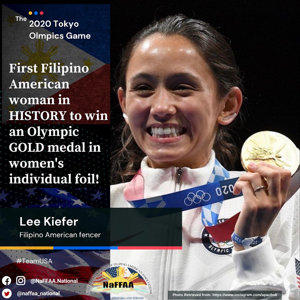 Filipina women are continuing to make herstory! Yesterday, @leetothekiefer made her and her family’s dream come true! #bethebest #olympicgold #fencing #leekiefer