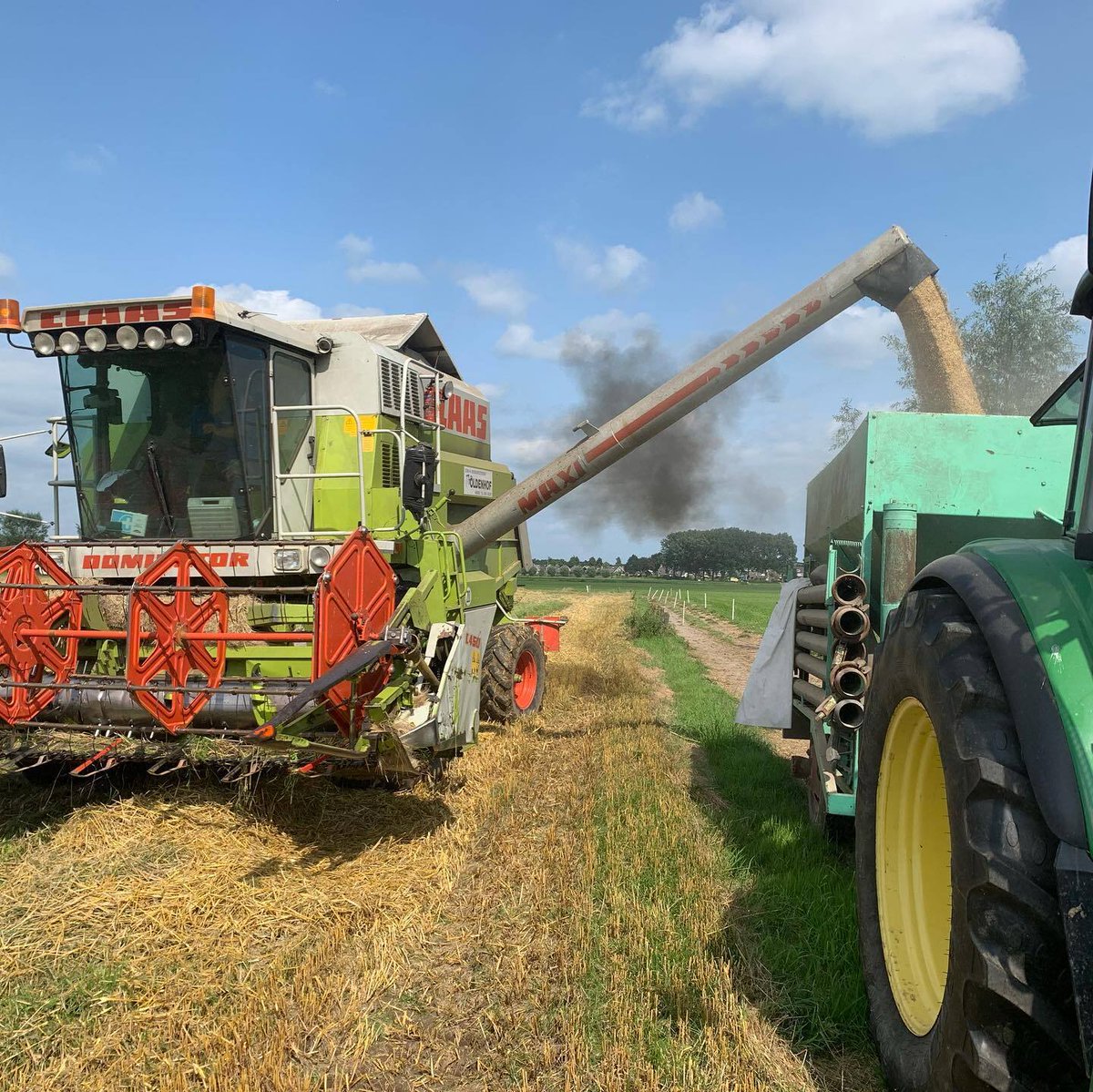 Stadslanderijen's tweet photo. 🌾Oogsttijd! Vorige week hebben de boeren van De Vreugdehoeve hun wintergerst geoogst. De korrel voeren ze aan de schapen, zo verbouwen ze dus zelf hun krachtvoer. De rest van de plant is tot strobalen geperst en kan gebruikt worden in de stallen. En zo is het cirkeltje rond. https://t.co/hkdTmXSbpJ