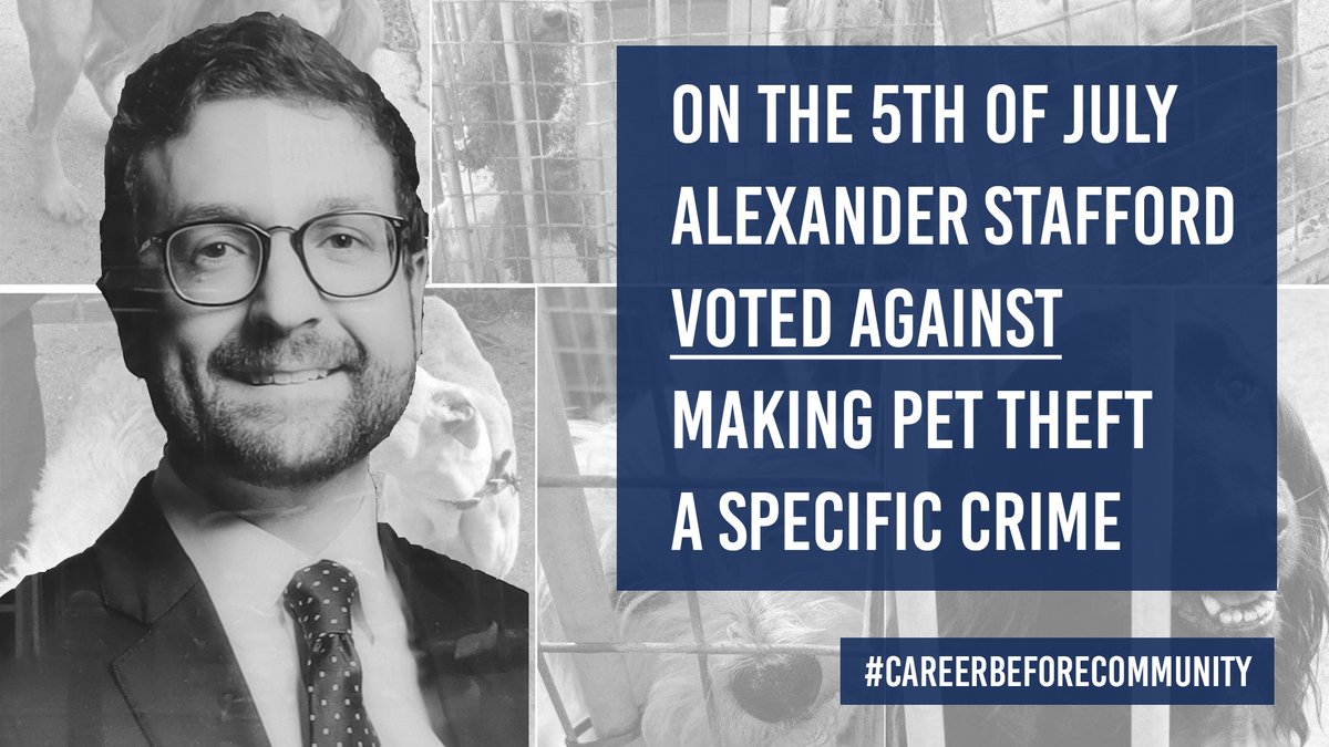 Pets are family, not property.

Well not according to Alexander Stafford.

It appears hypocrisy isn't a problem for our MP when he has a chance of furthering his career.

#pettheft #alexanderstafford #careerbeforecommunity