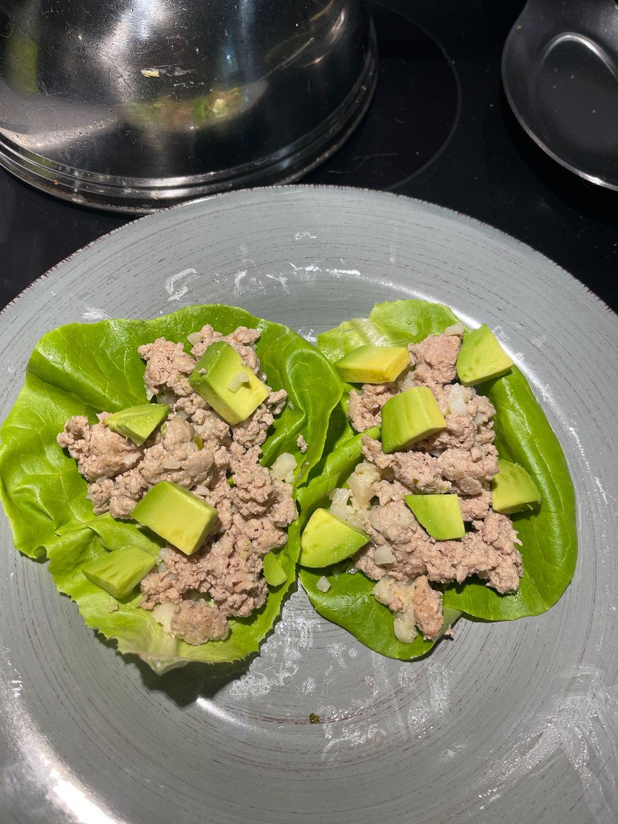 mertz_monica's tweet photo. Made your turkey lettuce wraps. Delis! Subbed water chestnuts for onions @PlateJoy https://t.co/Xx41PONZlm