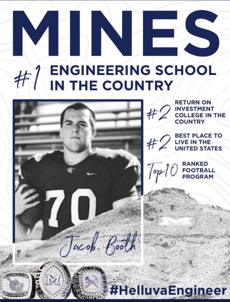JacobBooth2022's tweet photo. Blessed to say @madbacker56 and @TimBrandon5 have offered me a chance to come play football at one of the top engineering schools in the country. Had a great time at the camp and am looking forward to see what the future holds. https://t.co/rQ1jeCWskc