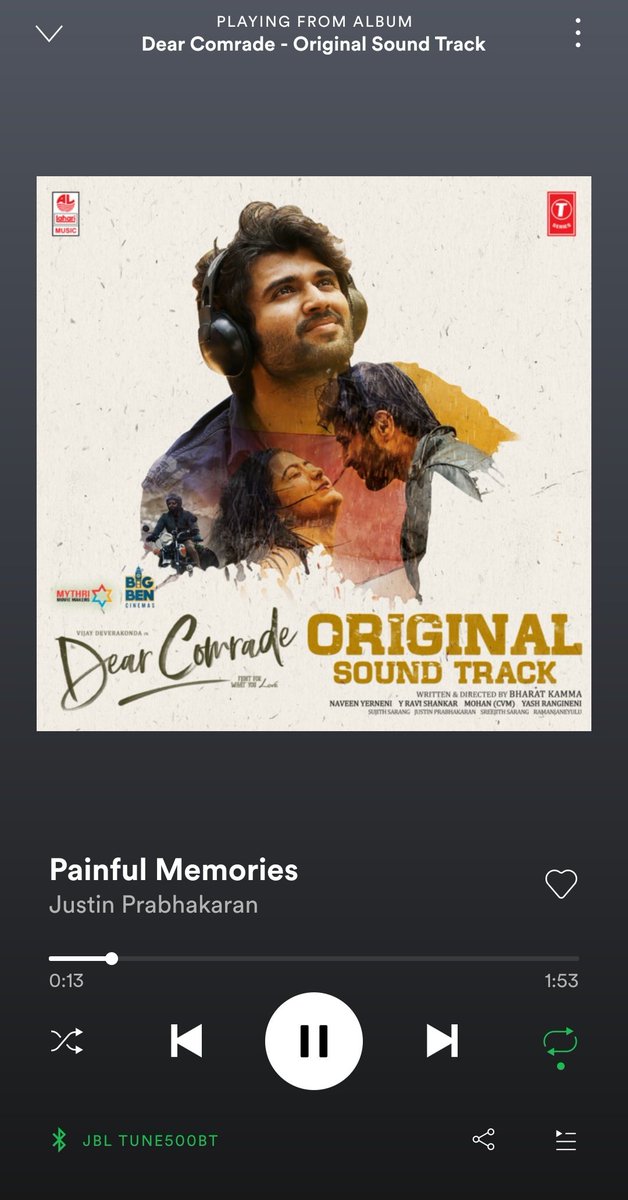 name_iz_Akhil's tweet photo. This OST has my ❤️ #2YearsForDearComrade https://t.co/1YteXmwAAU