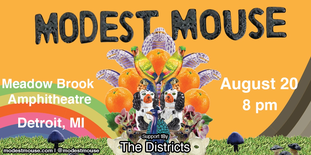 MeadowBrookAmp's tweet photo. CONTEST TIME! Retweet now for your chance to win 2⃣ tickets to see @modestmouseband right here on Aug. 20, 2021! Winner will be selected at 3PM EST today. Good luck! https://t.co/OkWpzLK3PC